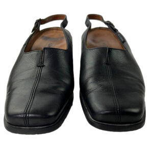 Mephisto black leather slingbacks